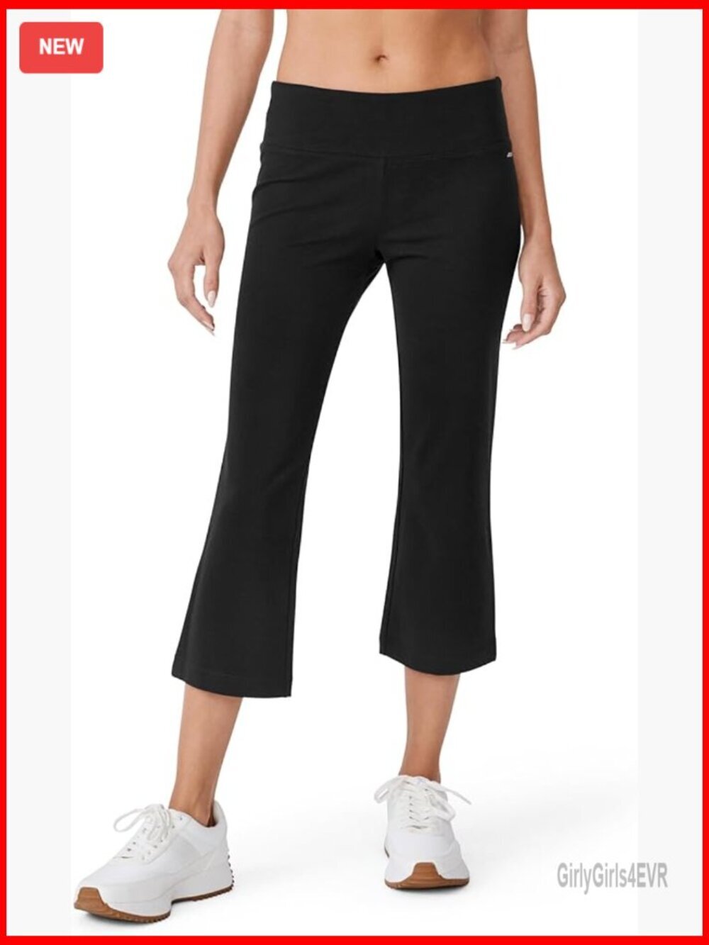 Active Cotton Stretch Slim Flare Capri Leggings - Women's